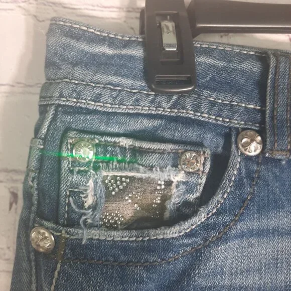 Miss Me Embellished Low Rise Jean Short - Picture 3 of 10